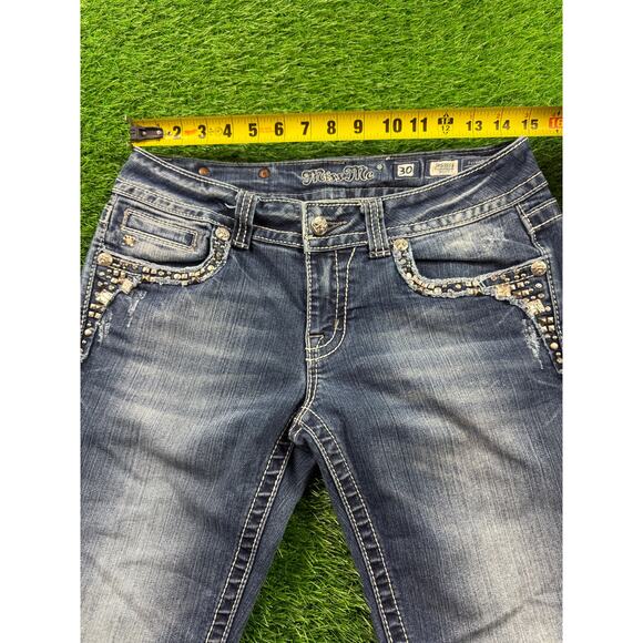 Miss Me Distressed Blue Boot Cut Jeans - Picture 10 of 13